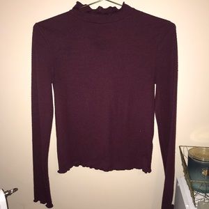 Burgundy turtleneck